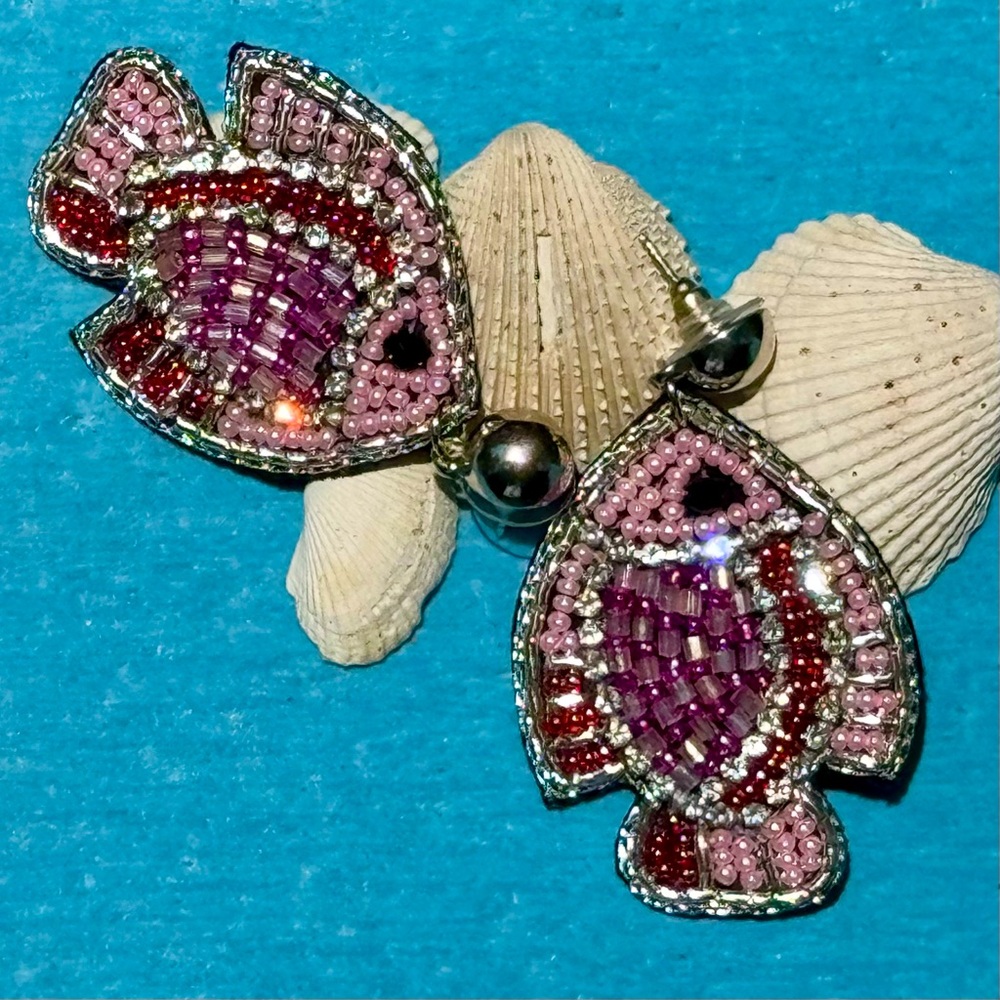 Bohemian Beadwork Earrings Handmade